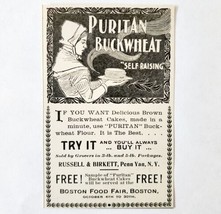 Puritan Buckwheat Pancakes 1897 Advertisement Victorian Boston Food Fair... - $19.99
