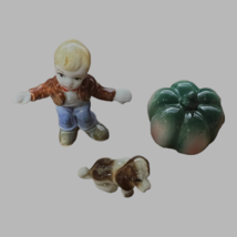 Nursery Rhyme Bone China Miniature Peter Pumpkin Eater Figurine Japan Lefton - £74.73 GBP