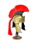 Red Crest Praetorian Roman Centurion Plume Helmet with Wooden Display Stand - €70,33 EUR