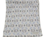 Blankets &amp; Beyond Baby Blanket Plush Elephant Print White Blue Gray Soft - $19.80