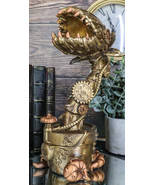 Geared Clockwork Vintage Steampunk Cyborg Venus Flytrap Plant In Pot Fig... - £27.88 GBP