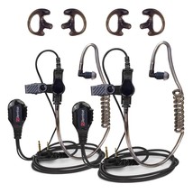 2 x Acoustic Tube Earpiece w/ Mic - Motorola BPR40/CP/CLS/DTR/PR/RDU/RMU... - $15.99