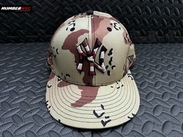 New York Yankees Desert Tan Brown Camo Black Logo 7 1/2 Hat Cap New Era 7.5 - £27.77 GBP