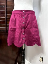 Red Camel Womens A Line Skirt Mini Scalloped Buttons Retro XS - $15.79