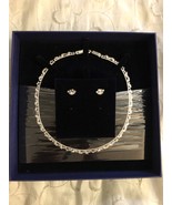Swarovski White Rhodium Plated Mixed Shapes Necklace &amp; Earrings Set Retired - $410.24 CAD