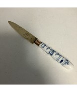 Antique Meissen Blue Onion Porcelain Uchatius Bronce Germany Knife 6&quot; Long - $284.93 MXN
