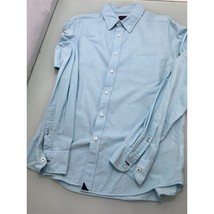 Untuckit Men Shirt Long Sleeve Button Up Sky Blue Slim Fit Large L - £11.65 GBP
