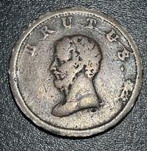 1809-1810 UK United Kingdom British Copper Co Brutus 1/2 Half Penny 8.56g Coin - £23.23 GBP