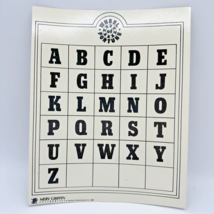 Wipe-Off Alphabet Chart Replacement Part For Wheel of Fortune Board Game... - £5.02 GBP