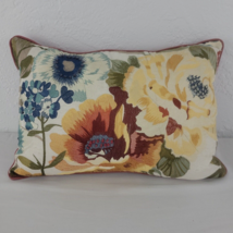 Spring Floral Watercolor Pillow Pier 1 Embroidered Cottage Chic Farmhouse Ctry - £19.94 GBP