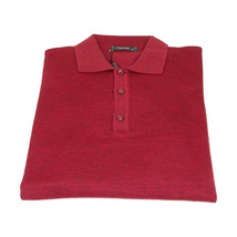 Mens PRINCELY Soft Merinos Wool Sweater Knits Lightweight Polo 1011-40 Cranberry image 5