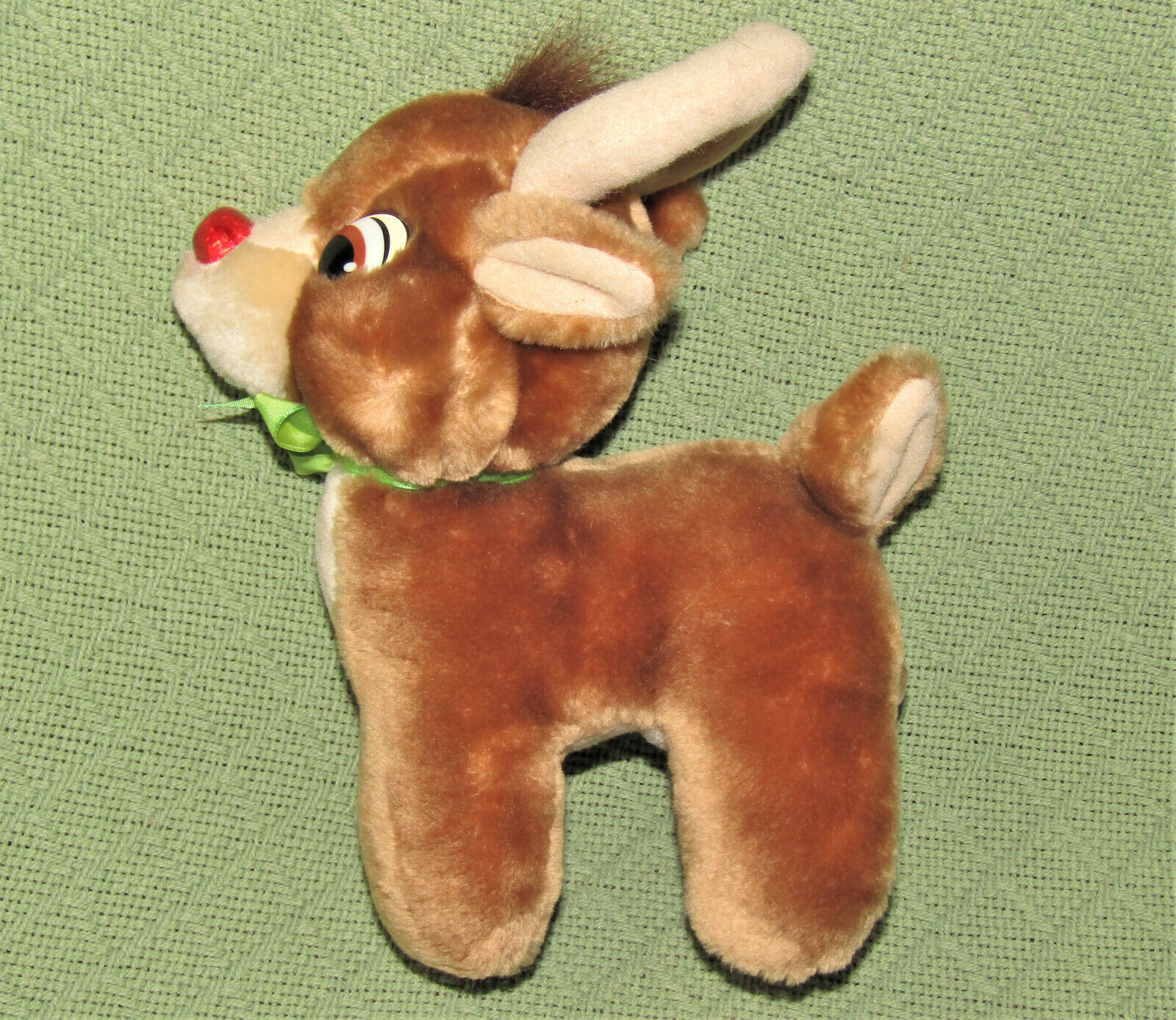 VINTAGE APPLAUSE RUDOLPH THE RED NOSED REINDEER PLUSH 9" STUFFED ANIMAL TOY - £12.56 GBP