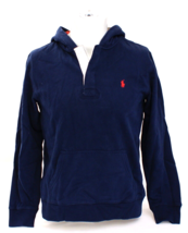 Polo Ralph Lauren Blue Fleece Lined Polo Hoodie Youth Boy&#39;s Large  L  14... - £70.99 GBP