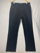 Talbots curvy Straight Leg Corduroy Pants Stretchy Black Women Sz 10 Classic - £21.58 GBP