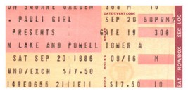 Emerson Lake Powell Concierto Ticket Stub Septiembre 20 1986 Madison Cuadrado - $39.61