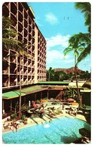 Waikiki Biltmore Pool &amp; Terrane Cary Grant is Next Door Hawaii Postcard 1958 - £9.45 GBP