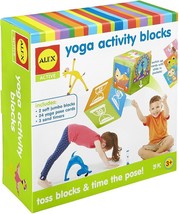 Kids Yoga Activity Indoor Game 2 Blocks 24 Pose Cards 3 Sand Timers 29pc... - $13.95