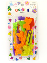 Darling By Tara Girls Butterfhair Barrettes - Assorted Colors - 28 Pcs. (08022) - £6.38 GBP