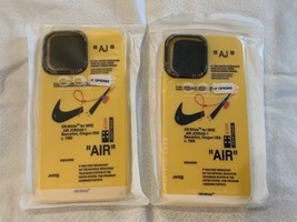 New Set Of 2 iPhone 13 Pro Max Case NIKE AIR Yellow - $220.54 MXN