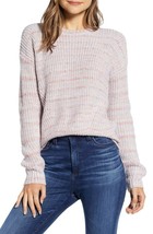 LUCKY Sweater Crew Neck Knit Marled Pink Size Large $89.50 - NWT - £14.11 GBP