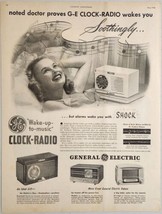 1948 Print Ad General Electric GE Clock-Radios Wake to Music Pretty Lady - £13.88 GBP