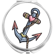 Anchor with Heart Compact with Mirrors - Perfect for your Pocket or Purse - $11.76