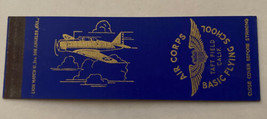 Vintage Matchbook Cover Matchcover US Military Air Corps Flying School CA - £3.41 GBP