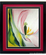 Pink Flower Georgia O'keeffe Flower Art Framed Poster - $65.00