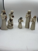 Willow Tree Sculpted Hand-Painted Nativity Figure Set - 6 Pieces - £97.51 GBP