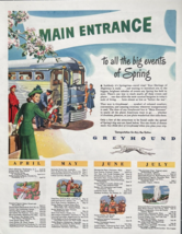 Greyhound Bus Lines Main Entrance To The Big Events Vintage Print Ad 1948 - £13.03 GBP