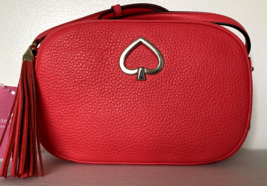 New Kate Spade Kourtney Camera bag Pebble Leather Stoplight (Red) / Dust bag - £76.36 GBP