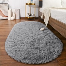 Softlife Fluffy Rugs For Bedroom, Shag Cute Area Rug For Girls And Kids, Grey. - $39.99