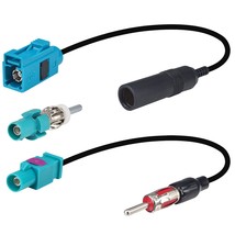 Car Antenna Universal Vehicle Radio Stereo Am &amp; Fm Antenna Connector Cable Fakra - £14.99 GBP