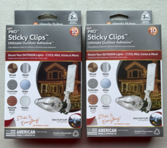 2 Boxes Simple Living Pro Anywhere Sticky LIGHT CLIPS 10 Pack Ea. (20 To... - $14.84