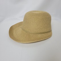 SUN N SAND Backless 4&quot; Brim Tan UPF 50+ Sun Hat Logo Bamboo Shimmer Acce... - £14.23 GBP