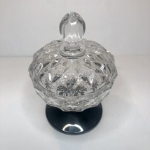 Clear Cut Crystal Candy Dish on Silver Pedestal Wallace Silversmiths Bell South  - £18.64 GBP