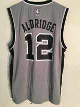 Adidas NBA Jersey San Antonio Spurs LaMarcus Aldridge Grey sz S - £16.53 GBP