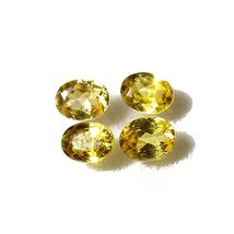 0.98 Carats 100% Natural Yellow Sapphire ovals 4 Pcs. Lot earth mine quality gem - £30.81 GBP