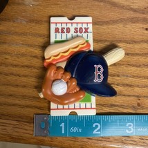 Boston Red Sox Magnet Baseball Bat Hat Hot Dog Ticket 1994 Russ Berrie &amp; Co - £15.57 GBP