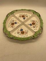 Vintage Japanese Lusterware Hand Painted Divided Dish - $12.87