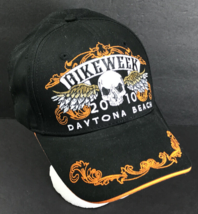 Bike WEEK 2010 Daytona Beach 69th Annual Ball Cap Hat Embroidered Skull Black - $12.85