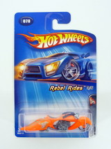 Hot Wheels W-Oozie #078 Rebel Rides 3/5 Orange Die-Cast Motorcycle 2005 - £5.60 GBP