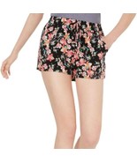 BeBop Women S Black Pink Floral Printed Drawstring Waist Shorts NWT CI49 - $26.67 CAD