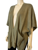 Loft Olive Green Sleeveless Open Cardigan/Shawl Size M/L - $265.92 MXN