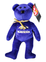 Ty Beanie Baby - BALTIMORE RAVENS the NFL Football Bear NEW - NWT&#39;s - £13.78 GBP