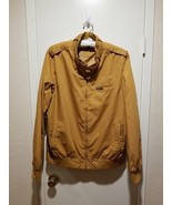 Members Only Dark Gold Tan Windbreaker Bomber Jacket Men&#39;s Size XL Lined... - $44.55