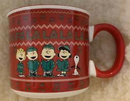 Peanuts Snoopy Gibson 20 oz. Ceramic Oversized RED Christmas Mug Cup Fa ... - £12.58 GBP