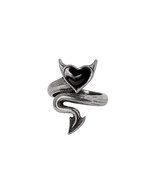 Alchemy Gothic R248 Devil Heart Ring Wrap Finger Love Romance - £29.32 GBP