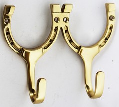 Metal Horse Equestrian Horseshoe Home Decor 2-Hook Wall Mount 6758 - $22.99
