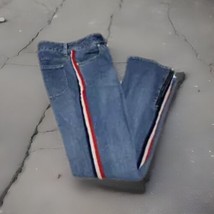 Canyon River Blues Women&#39;s Jeans Sz 11 With Belt Zipper Leg Opening Belt... - $15.88